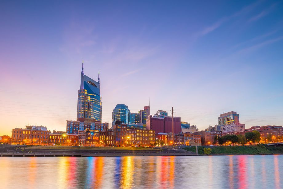 Downtown Nashville and Cumberland River image for Nashville vacation rental management by GoodNight Stay