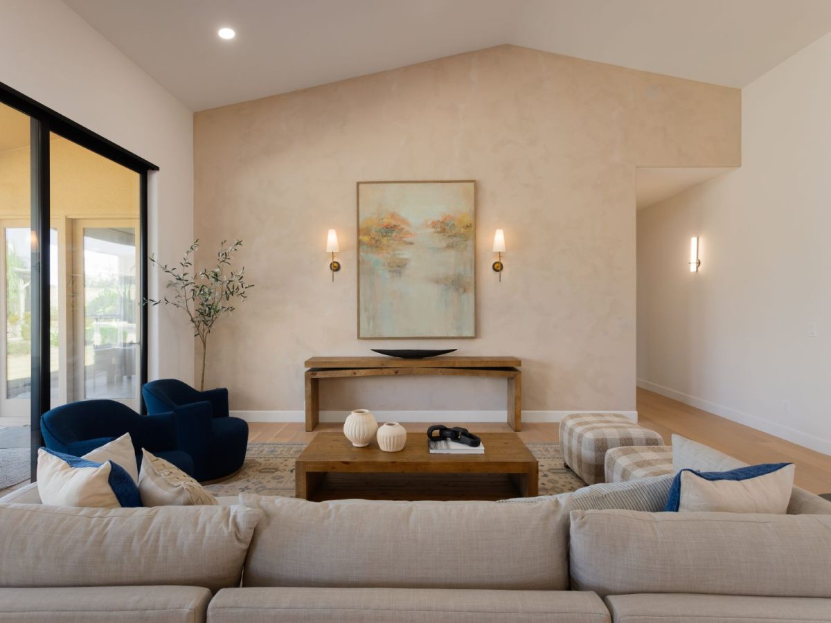 Optimized Airbnb listing living room designed for short-term rental guests.